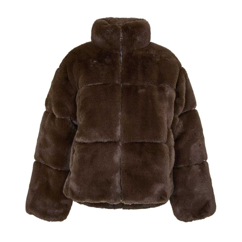 Jack Wills Womens/Ladies Faux Fur Puffer Jacket / Chocolate